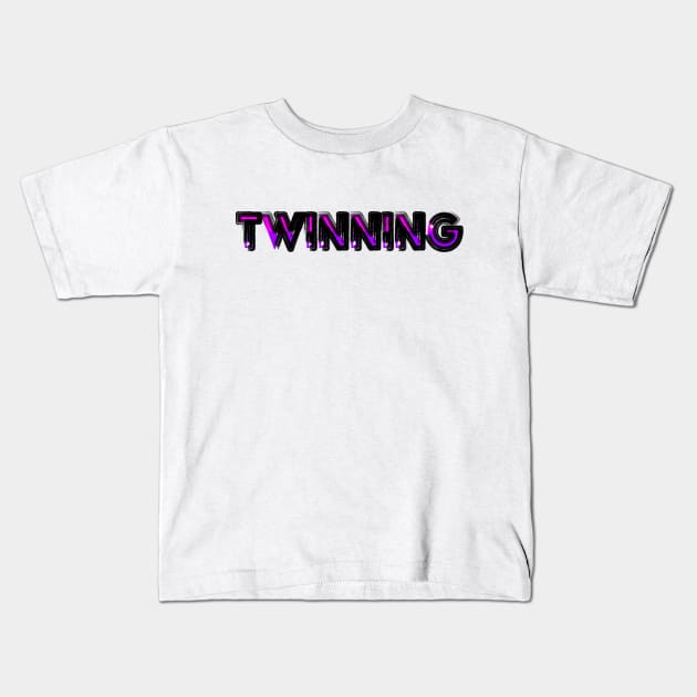 Twinning Pink and Purple Kids T-Shirt by LahayCreative2017